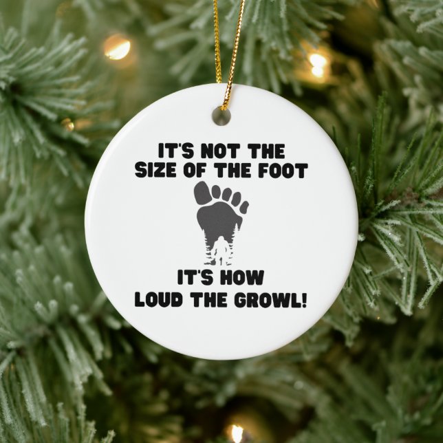 Adorno De Cerámica Funny Squatchy Bigfoot Ornament (Árbol)