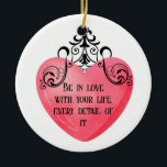 Adorno De Cerámica Funny Valentine pink heart<br><div class="desc">Funny Valentine pink heart inspired by love,  friendship,  in pastel and festive colors,  vibrant,  letters,  kisses. Perfect as a gift for a loved one,  for mom,  girlfriend,  sister,  dad,  boyfriend,  family.</div>