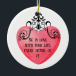 Adorno De Cerámica Funny Valentine pink heart<br><div class="desc">Funny Valentine pink heart inspired by love, friendship, in pastel and festive colors, vibrant, letters, kisses. Perfect as a gift for a loved one, for mom, girlfriend, sister, dad, boyfriend, family.</div>