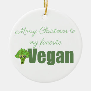 Adorno De Cerámica Funny Vegan Broccoli Cute Navidades de Ilustracion