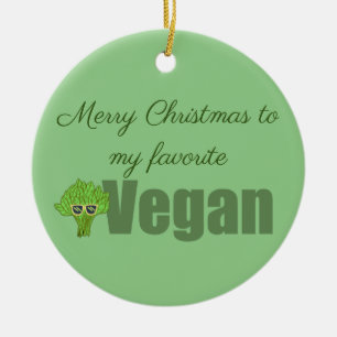 Adorno De Cerámica Funny Vegan Broccoli Cute Navidades de Ilustracion