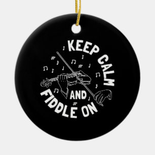 Adorno De Cerámica Funny Violin Violin Player