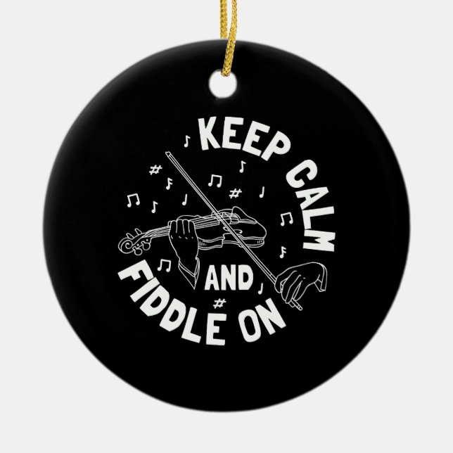 Adorno De Cerámica Funny Violin Violin Player (Frente)