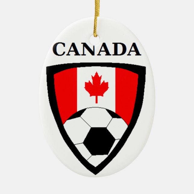 Adorno De Cerámica Fútbol de Canadá (Frente)