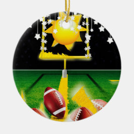 ADORNO DE CERÁMICA FÚTBOL DE DOMINGO POR LA NOCHE