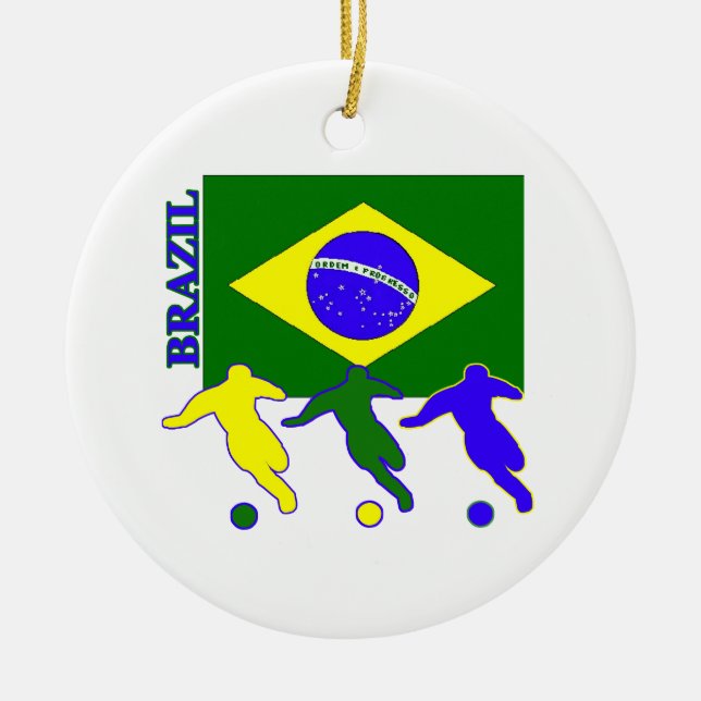Adorno De Cerámica Fútbol el Brasil (Frente)