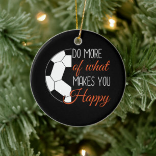 Adorno De Cerámica Fútbol: Haz lo que te hace feliz