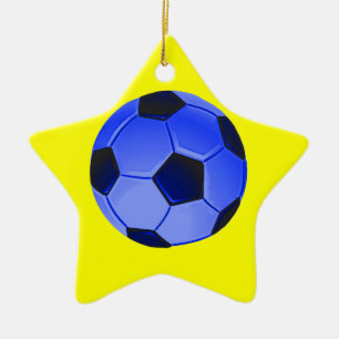 Adorno De Cerámica Fútbol o Asociación Norteamericano Azul