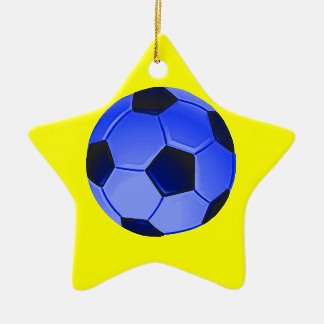 Adorno De Cerámica Fútbol o Asociación Norteamericano Azul (Frente)