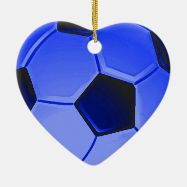 Adorno De Cerámica Fútbol o Asociación Norteamericano Azul (Frente)