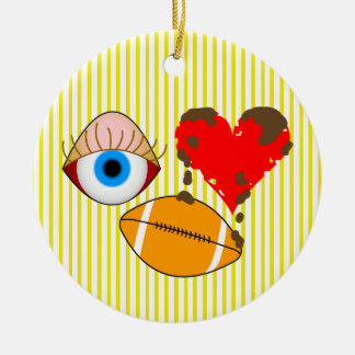 Adorno De Cerámica Fútbol Ojo-Corazón