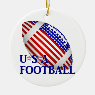 Adorno De Cerámica Fútbol Patriótico de Estados Unidos