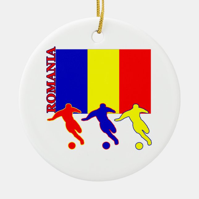 Adorno De Cerámica Fútbol Rumania (Frente)