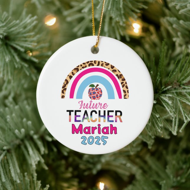 Adorno De Cerámica Future Teacher Christmas Ornament (Árbol)