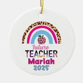 Adorno De Cerámica Future Teacher Christmas Ornament