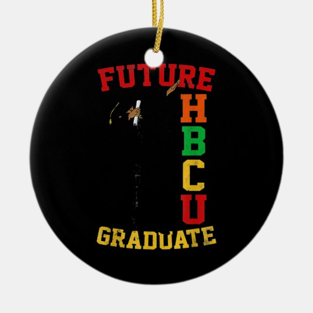 Adorno De Cerámica Futuro graduado de HBCU (Frente)