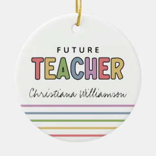 Adorno De Cerámica Futuro y personalizado regalo colorido para profes