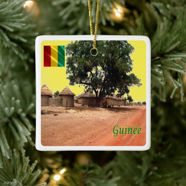 Adorno De Cerámica G009 GUINEA, Siguiri village, África, (Árbol)