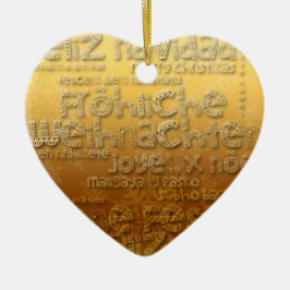 Adorno De Cerámica G International Weihnachten Navidad Heart Ornament