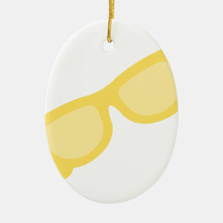 Adorno De Cerámica Gafas de sol amarillas de verano gafas de hipster