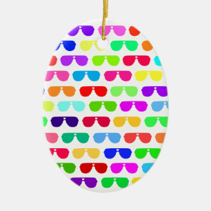 Adorno De Cerámica Gafas de sol coloreadas brillantes del verano