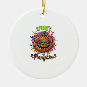 Adorno De Cerámica Gafas de sol de calabaza espeluznante lunas telara