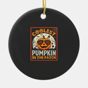 Adorno De Cerámica Gafas de sol de la calabaza más genial de Hallowee
