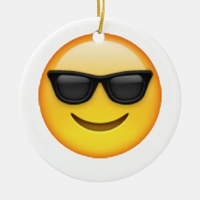 Adorno De Cerámica Gafas de sol - Emoji (Frente)