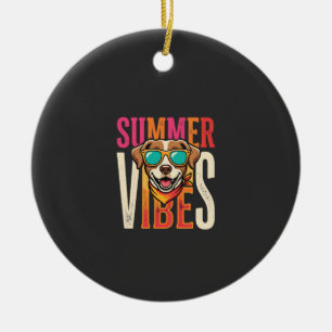 Adorno De Cerámica Gafas de sol para perro Summer Vibes