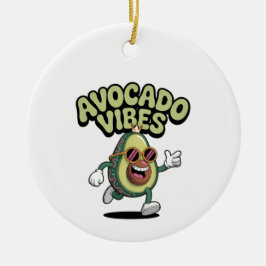 Adorno De Cerámica Gafas divertidas aguacate