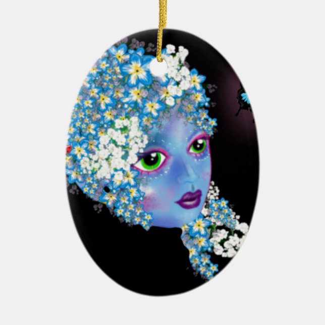 Adorno De Cerámica Gaia Tierra Madre Pagan Fantasma Arte de LeahG (Frente)