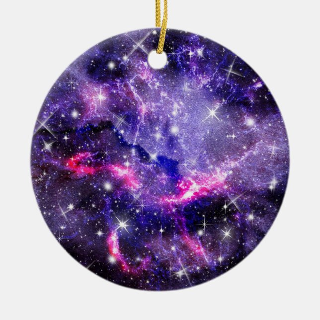Adorno De Cerámica Galaxia, Universo, Estrellas, patrón de regalo del (Frente)