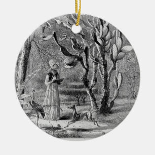Adorno De Cerámica Galgo en el jardín 1872 - América pintoresca
