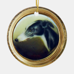 Adorno De Cerámica Galgo MINIATURA del irlandés de los RETRATOS del