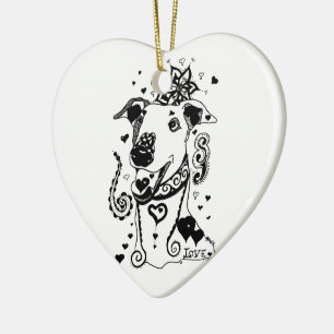 Adorno De Cerámica Galgos del amor