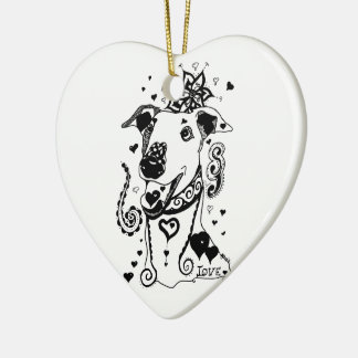 Adorno De Cerámica Galgos del amor