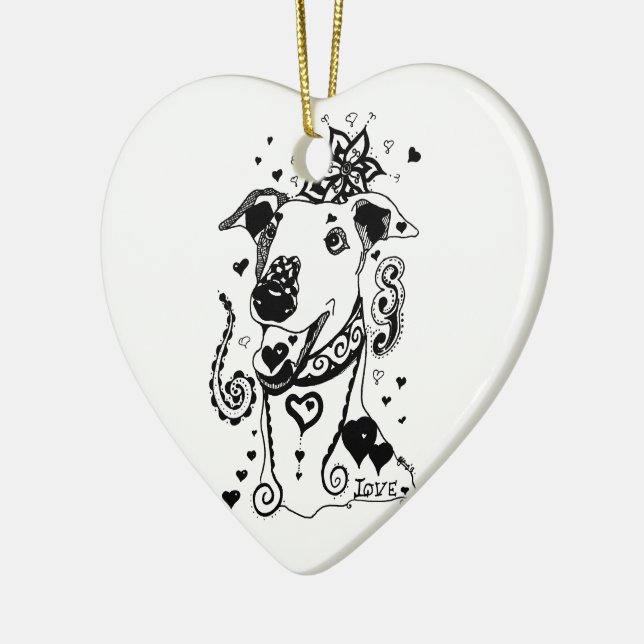 Adorno De Cerámica Galgos del amor (Izquierda)