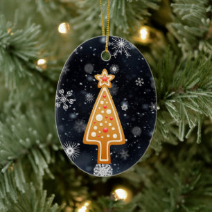 Adorno De Cerámica Galletas de Navidad de pan de jengibre