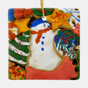 Adorno De Cerámica Galletas de Navidad III Repostería Navideña Colori