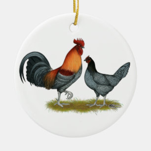 Adorno De Cerámica Gallina azul de Delaware