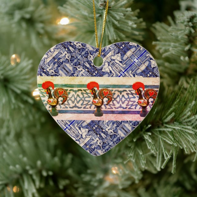 Adorno De Cerámica Galo de Barcelos, Portugal (Árbol)