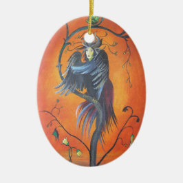 Adorno De Cerámica Gamaun The Prophetic Bird With Ruffled Feathers