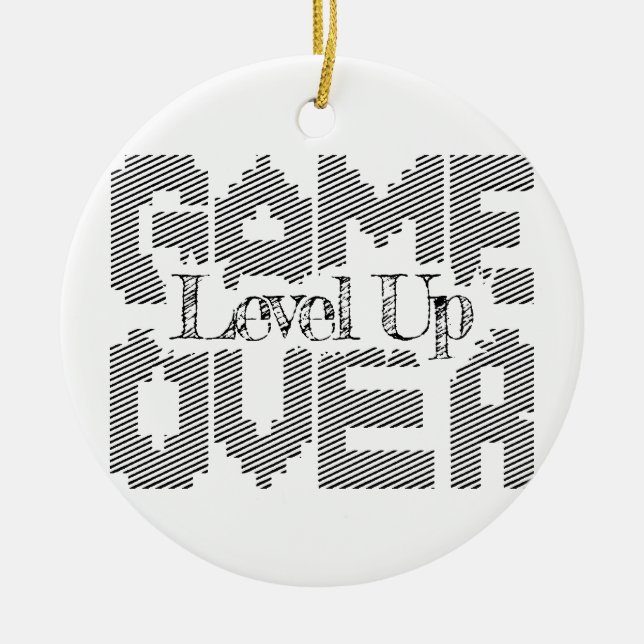 Adorno De Cerámica Game Over: Restore Old-School Fun, Level Up Today (Frente)