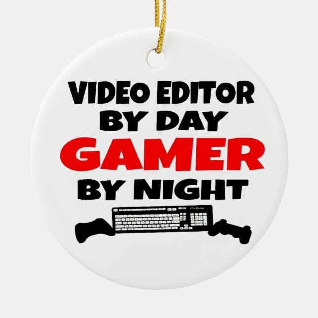 Adorno De Cerámica Gamer del editor de vídeo (Frente)