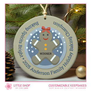 Adorno De Cerámica Ganador del Concurso de Repostería de Navidad
