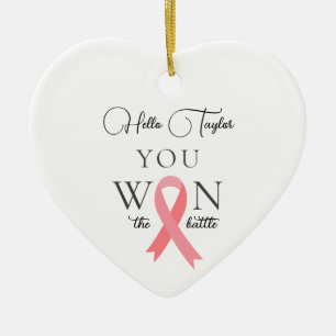 Adorno De Cerámica Ganaste El Cáncer De Mama De Batalla