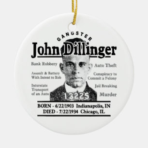 Adorno De Cerámica Gángster John Dillinger