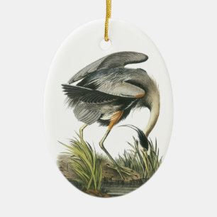 Adorno De Cerámica Garza de gran azul, Juan Audubon