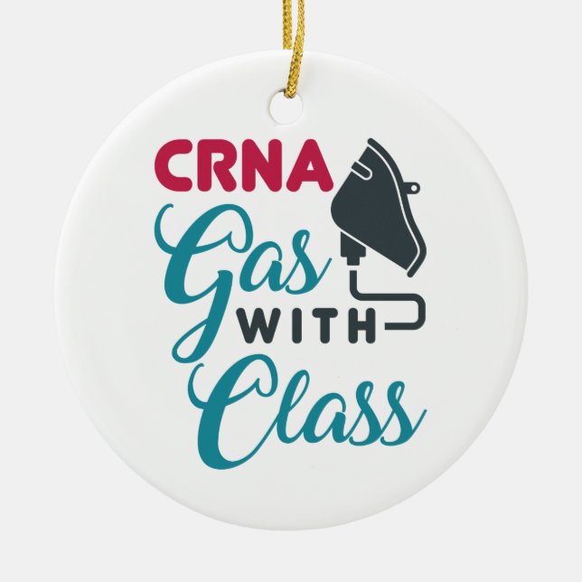 Adorno De Cerámica Gas CRNA con una valoración divertida de la clase (Frente)