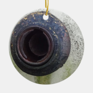 Adorno De Cerámica gas de camión verde y blanco